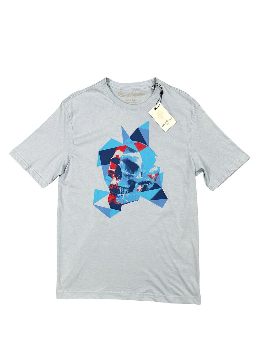 Robert Graham Diamond Skull Tee Chambray NWT — Size Small
